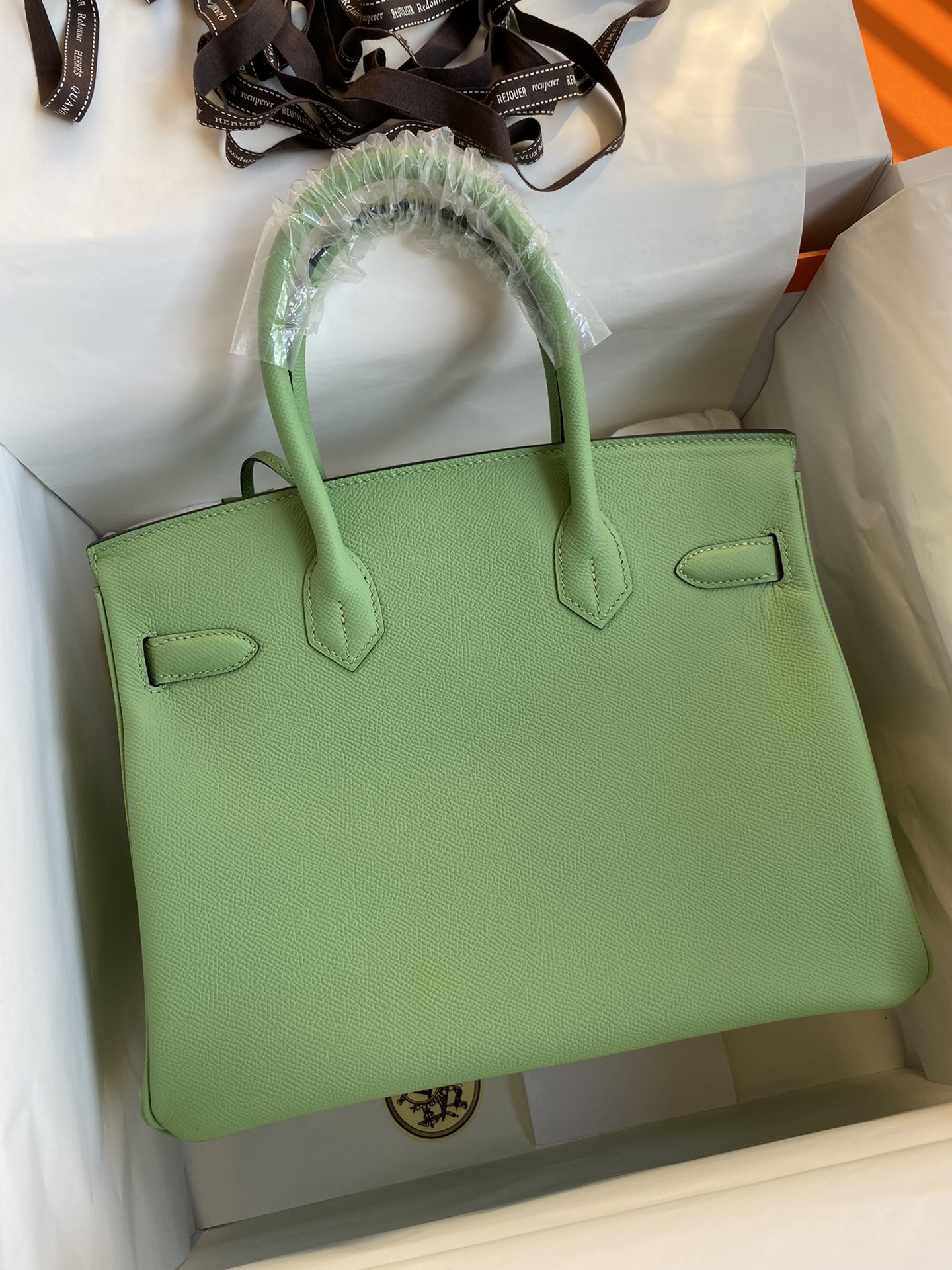 Hermes Birkin 35CM Epsom Leather Handbag Green Kiwi